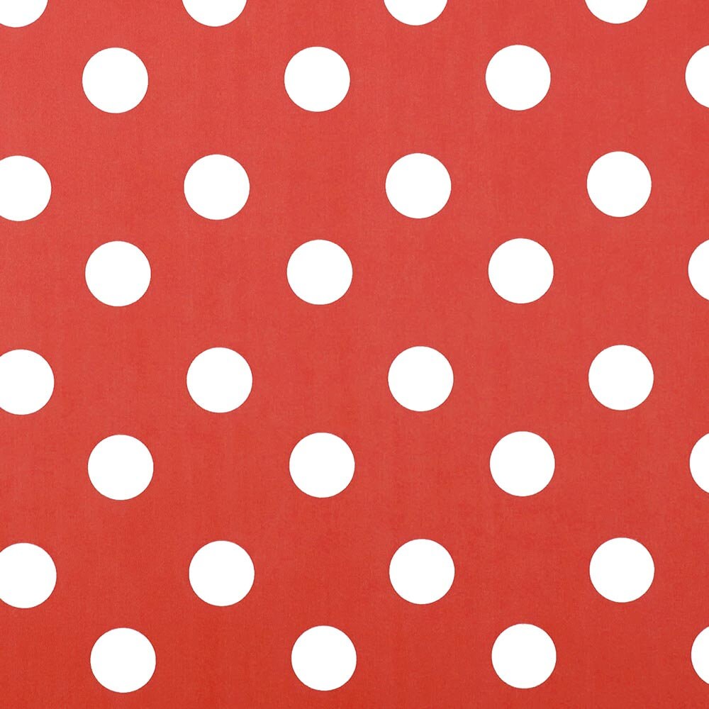 Dotty Red Polka Dot Wipeclean PVC Oilcloth Tablecloth; Rectangle Dotty Red Polka Dot Wipeclean PVC Oilcloth Tablecloth; Rectangle