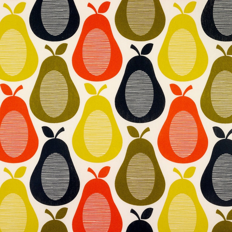 Orla Kiely Scribble Pear Cotton Fabric Table Runner3 Sizes Etsy