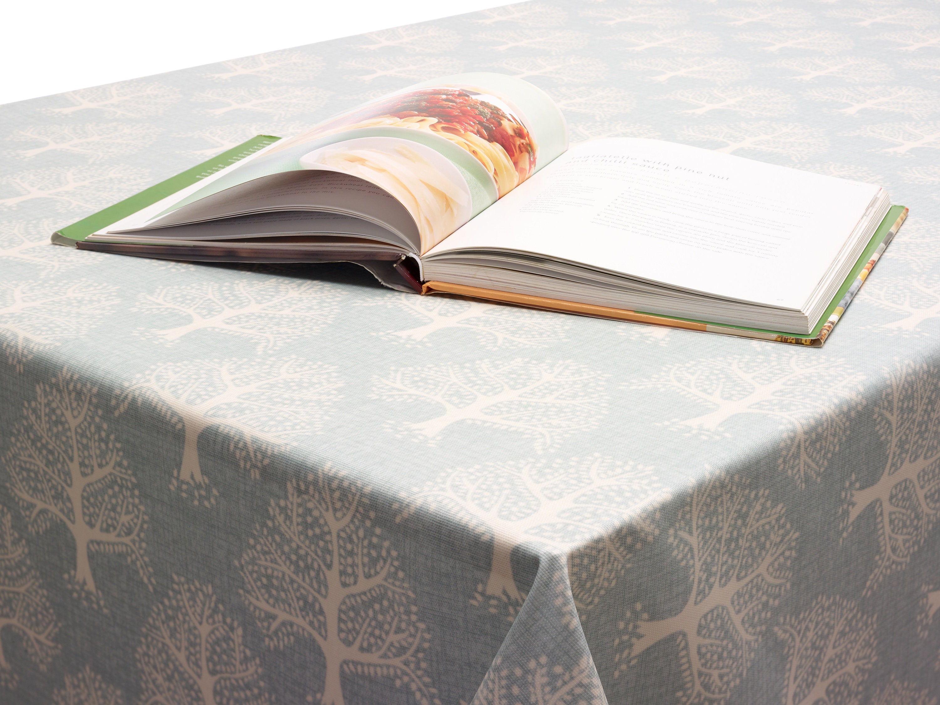 Wipe Clean Oilcloth Tablecloth Cotton Fabric Duck egg Oak Etsy