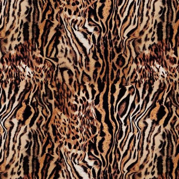 100 % Baumwolle Stoff Leopard/Tiger Haut Stoff perfekt für Etsy Österreich