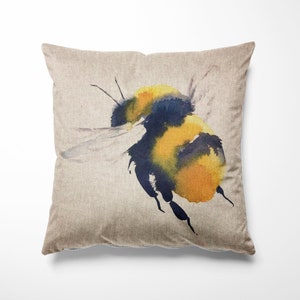 Cotton Fabric Queen Bee Cushion Panel 18 x 18 Linen Style Cotton Fabric Bag Making, Upholstery 200gr/m2 image 3
