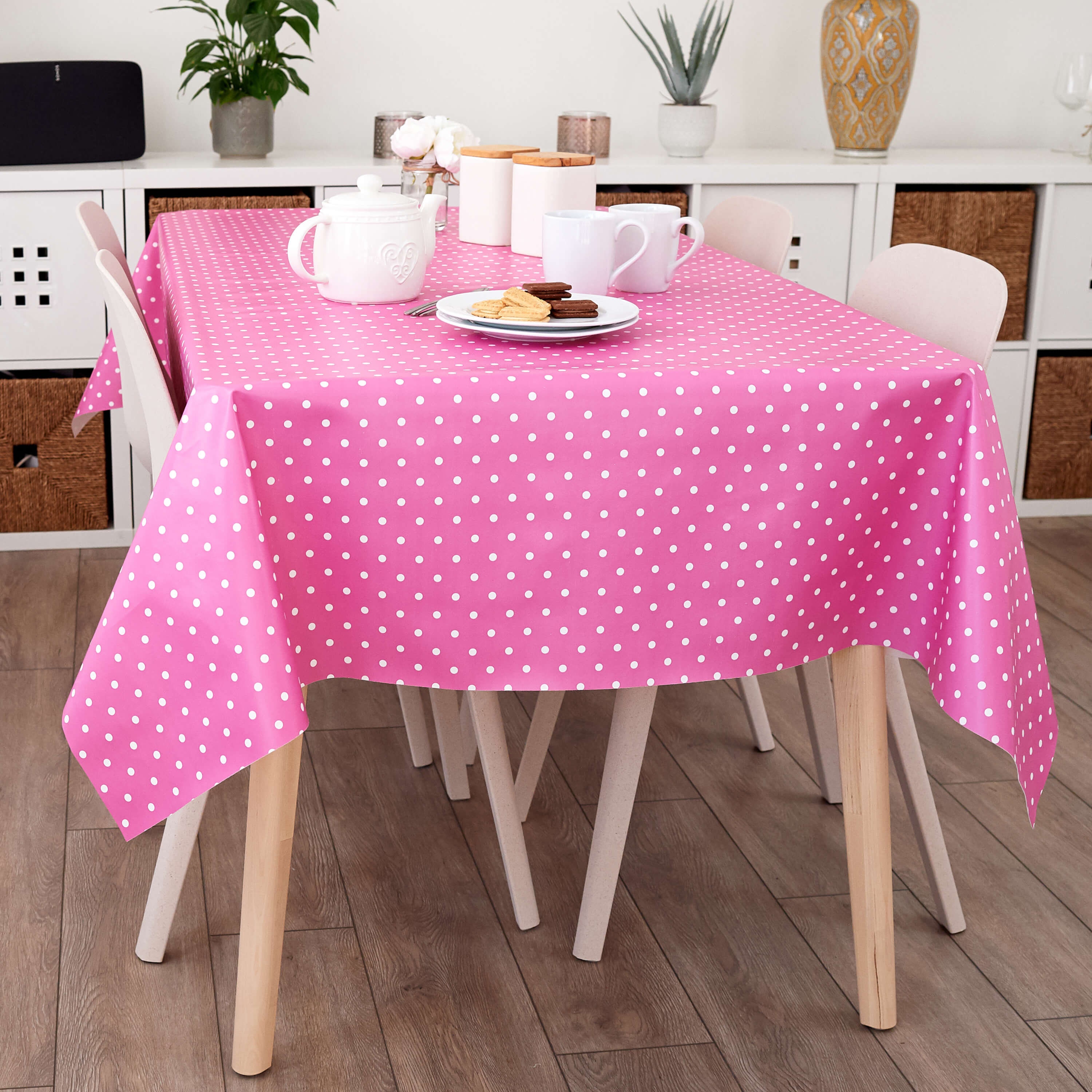 Runner da tavola rosa chiaro 5m