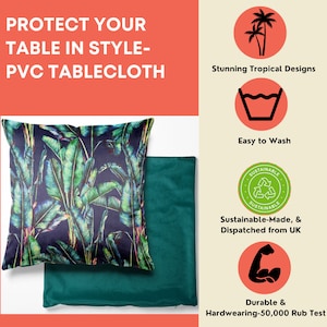 Tropical Velvet Cushion Covers Botanical, Floral, Exotic, Premium Quality-Square Cushion Cover 46cm x 46cm Lounge Decor Handmade in the UK image 8