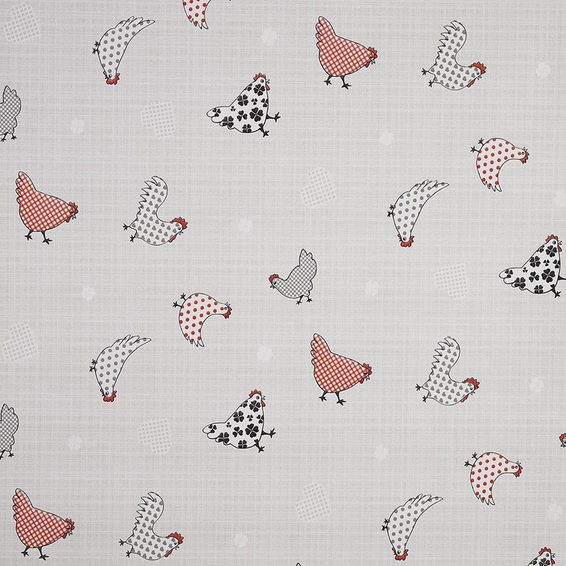 Farm Animals Blue Check PVC Vinyl Wipe Clean Oilcloth Tablecloth