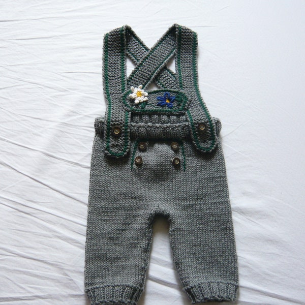 Baby Kniebund Trachtenhose gestrickt Größe 62