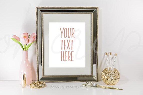 Styled Photo Shoot Gold Mockup Styled Desk Mockup Empty Styled Photo Shoot Gold Mockup Styled Desk Mockup Empty