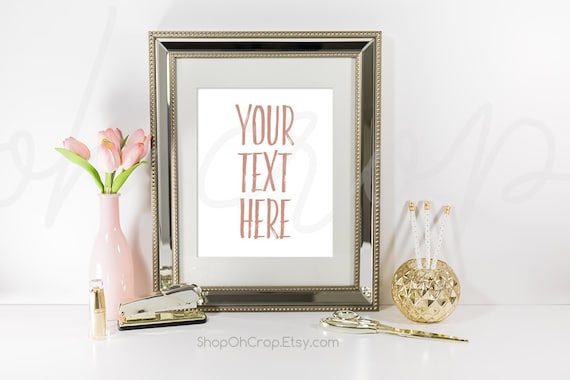 Empty Gold Frame Printables Mockup New Etsy Shop Banner Etsy