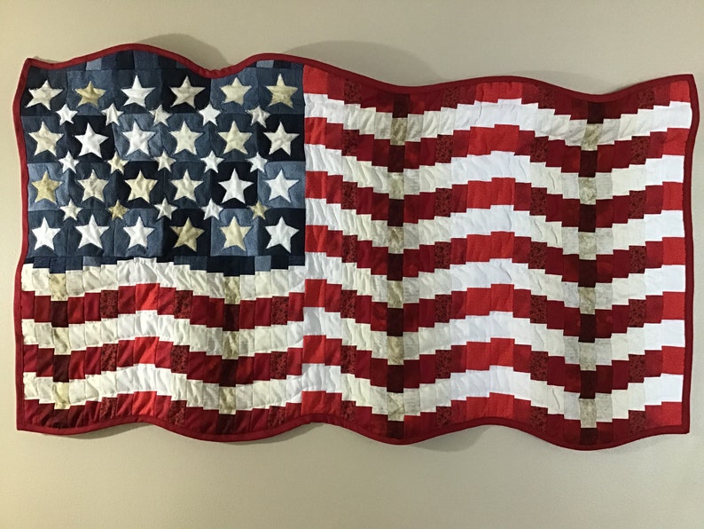 Pattern for Waving American Flag Wall Hanging 41x29 Etsy
