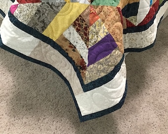 Twisted Strips Twin Size Quilt