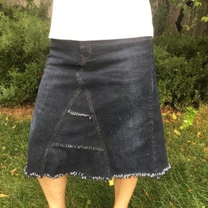 Fringe Jeans Skirt
