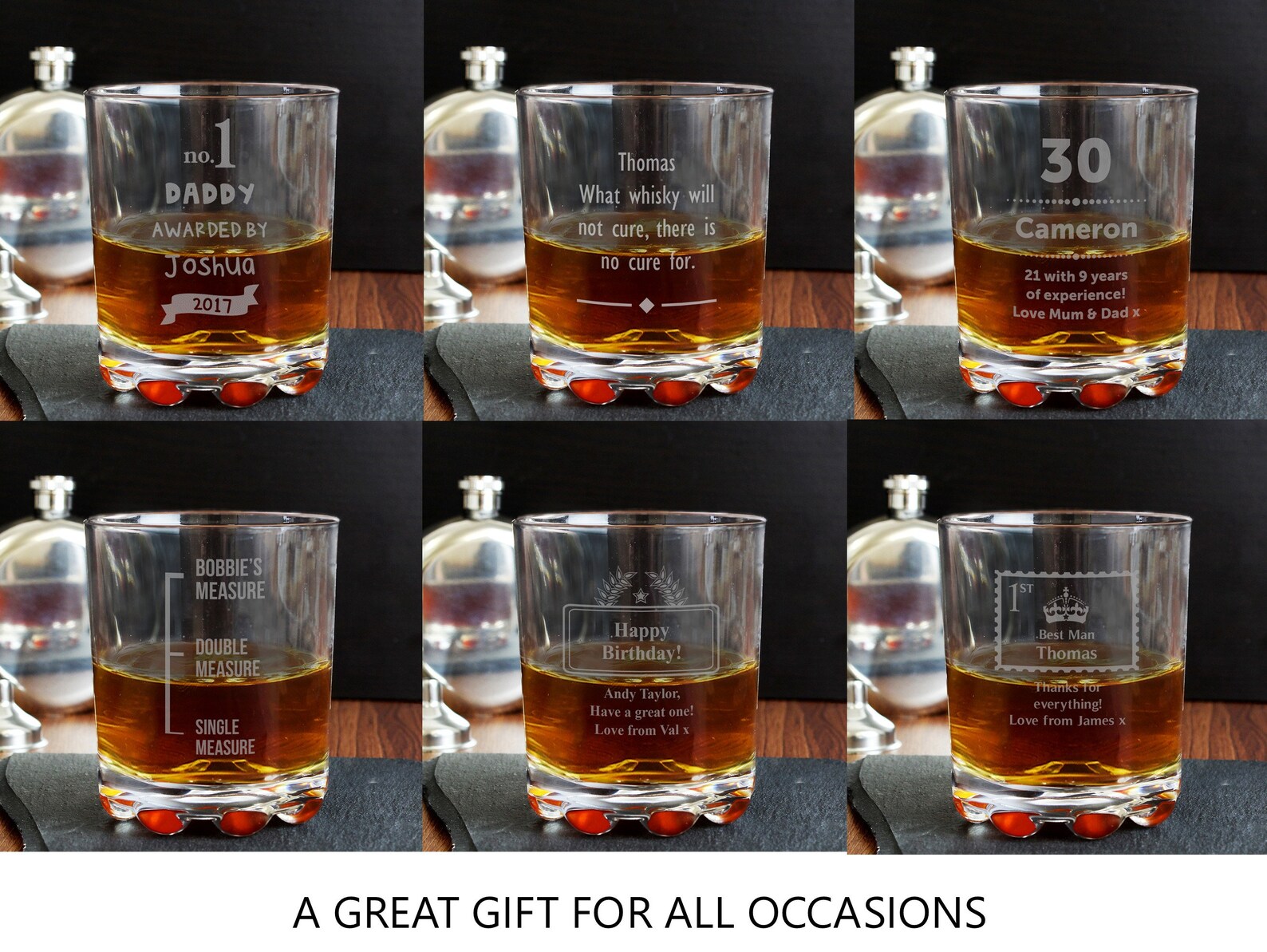 Personalised Tumbler Glass Choose Design For All Occasions 1 Etsy