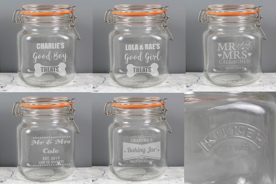 Personalised Glass Kilner Jar Choose Design Any Occasion Etsy