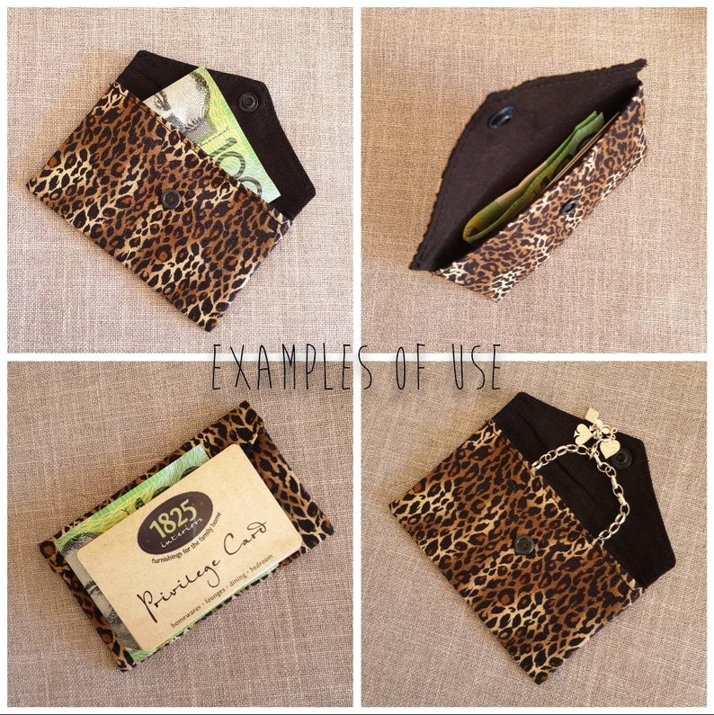 Little Fabric Pouch for Gift Card, Business Card Wallet, Present from Daughter, Money and Jewellery Holder, Coin Keeper, Birthday Present image 5