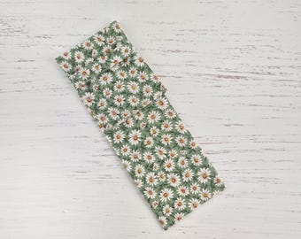Fabric Cutlery Pouch, Eco Friendly Reusable Small Bag, Floral Lunch Accessory, Zero Waste Gift, Plastic Free Picnic and Travel Accessories