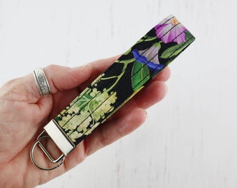 Floral Keyring for Women, Fabric Work Pass Holder, USB Keychain Accessory, Present for Work Friend, Teacher Appreciation, Gift Idea for Mum