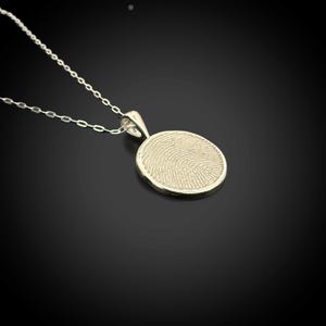 Sterling Silver Fingerprint Necklace: Personalized Memorial Jewelry