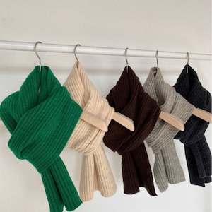 Chunky Knitted Scarf, Luxury Unisex Super Soft Knitted Winter Scarf, Neck Warmer, Winter Gift_5 Colors