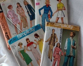 Vintage Sewing Patterns- 1970 Patterns - Simplicity Patterns - McCall's Patterns-Fashion Designs- Vintage Sewing -reduced- sale