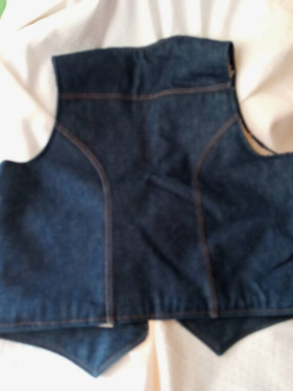Jean Vest -Maverick Vest - Wool like Lined - Vint… - image 4