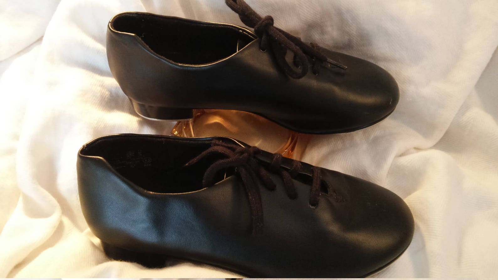 reduced - american ballet theater tap shoes - spotlights - black - girls