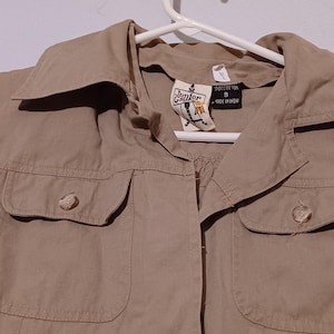 Youth Military Style Jacket- Vintage Jacket- Junior Gallery- Cotton Jacket-Back to School- Tan Jacket- Girl's Jacket-Sz 9 youth/Small