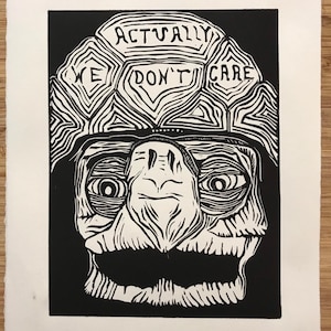 The NeverEnding Story: Morla the Ancient One 8x10 Linocut Print