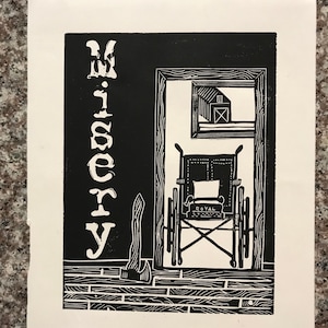 Stephen King&#39;s Misery 8x10&quot; Linocut