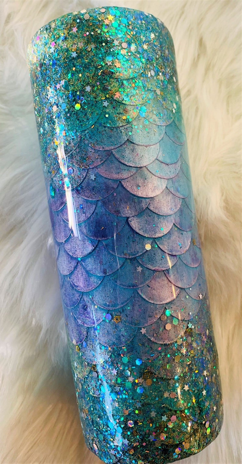 Download InkPonyArt Mermaid skinny tumbler 20 oz 30 oz 35 oz in | Etsy
