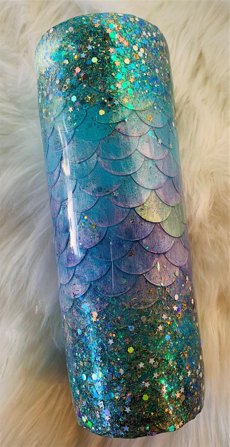 Download InkPonyArt Mermaid skinny tumbler 20 oz 30 oz 35 oz in | Etsy