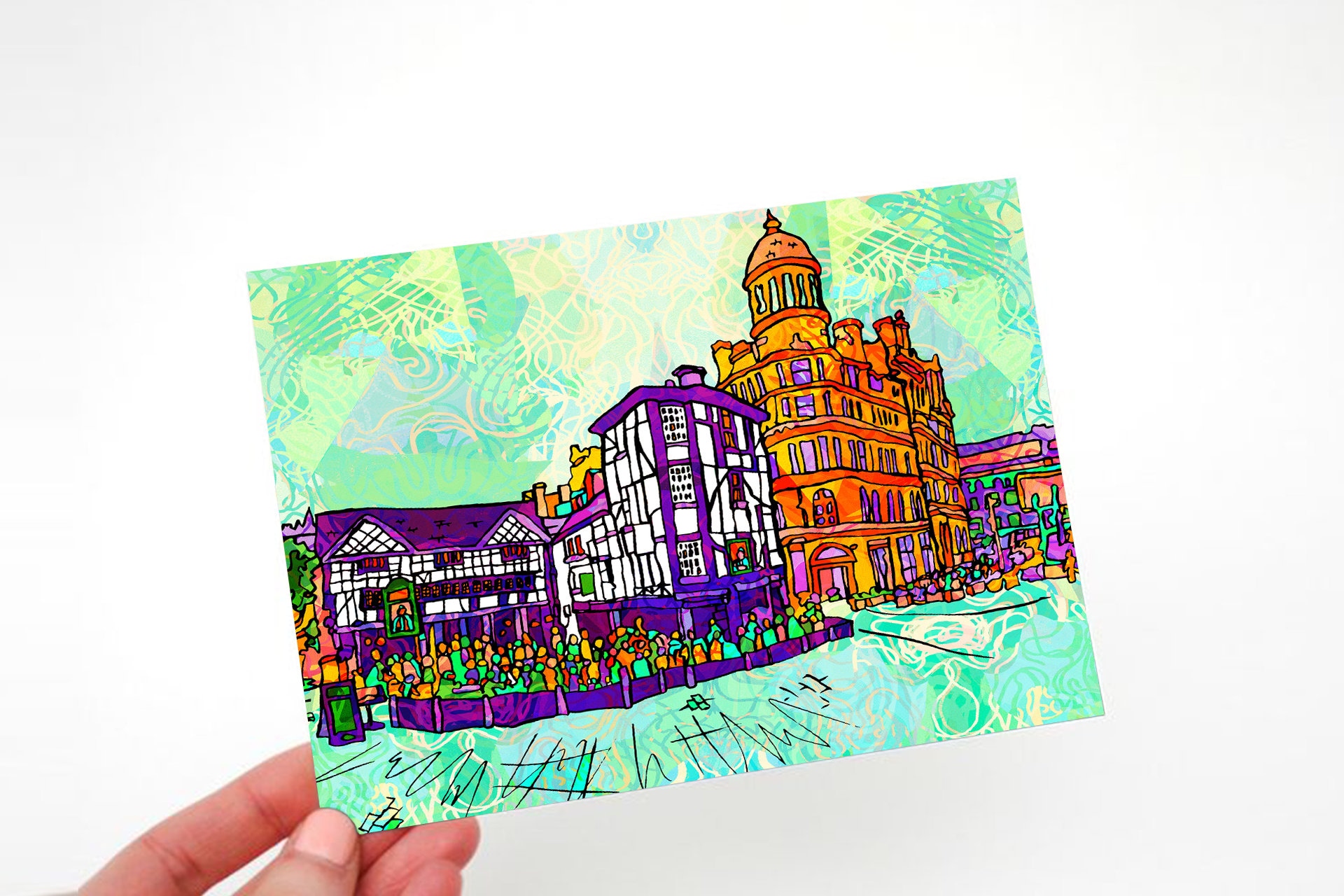 Manchester Shambles Square Postcard Shambles Square Art - Etsy UK