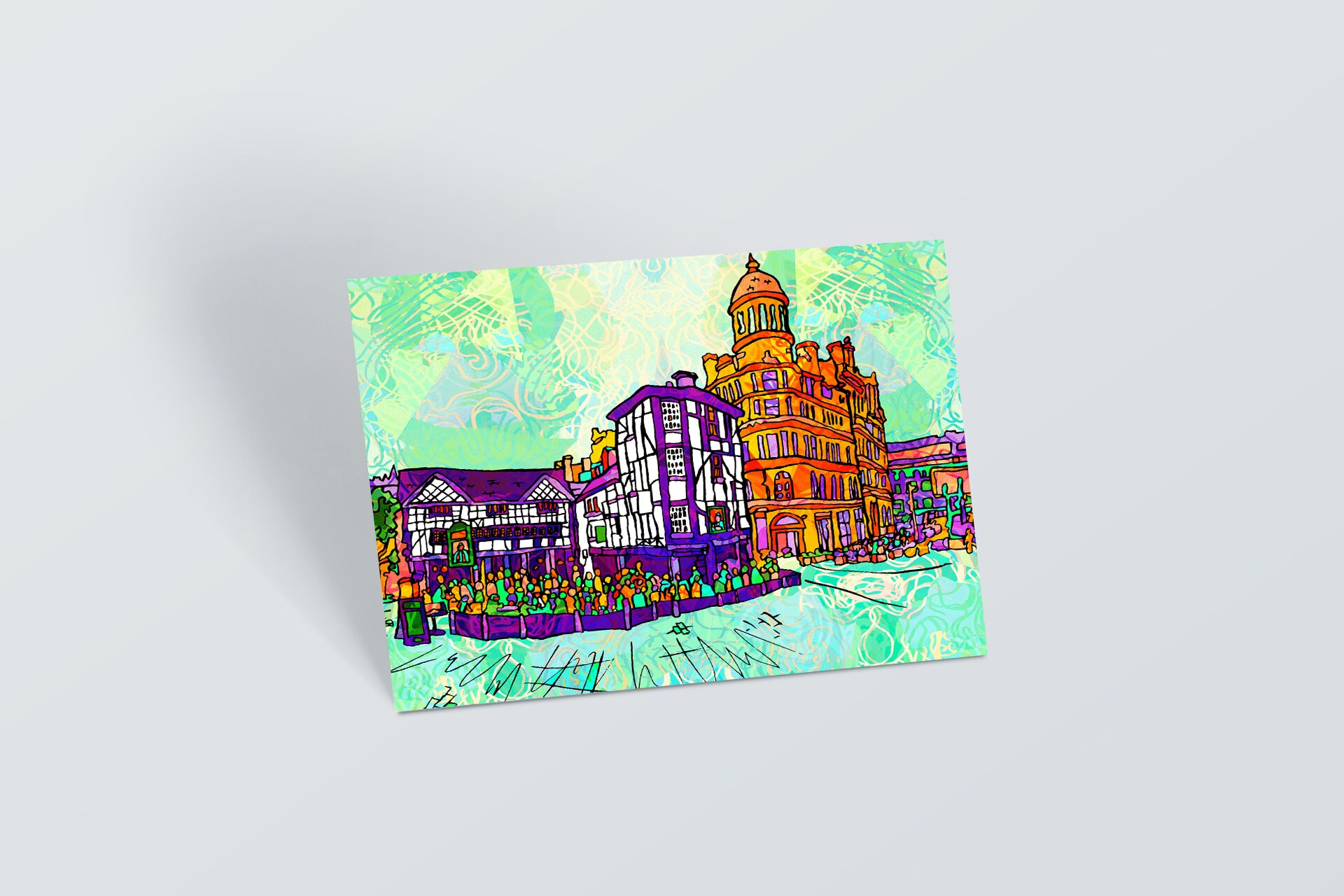 Manchester Shambles Square Postcard Shambles Square Art - Etsy UK