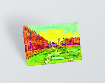 Liverpool Postcard: Psychedelic Royal Albert Docks Art
