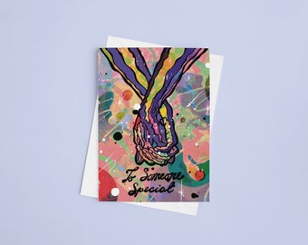 Psychedelic Valentine's Day Card: Retro 60s Love Card