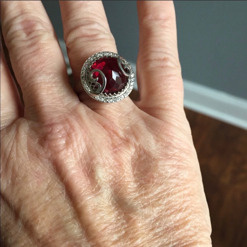 Ruby Ring Topaz Sterling Silver Ring Ruby Solitaire Ring Ruby Sterling Silver Ring Ruby Ring