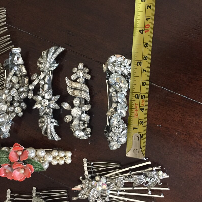 Vintage Rhinestone Bridal Barrette Hair Barrette Hair Etsy