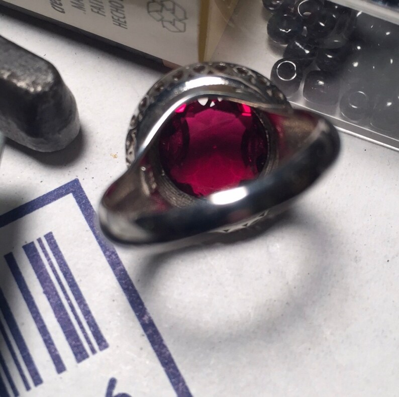 Ruby Ring Topaz Sterling Silver Ring Ruby Solitaire Ring Ruby Sterling Silver Ring Ruby Ring