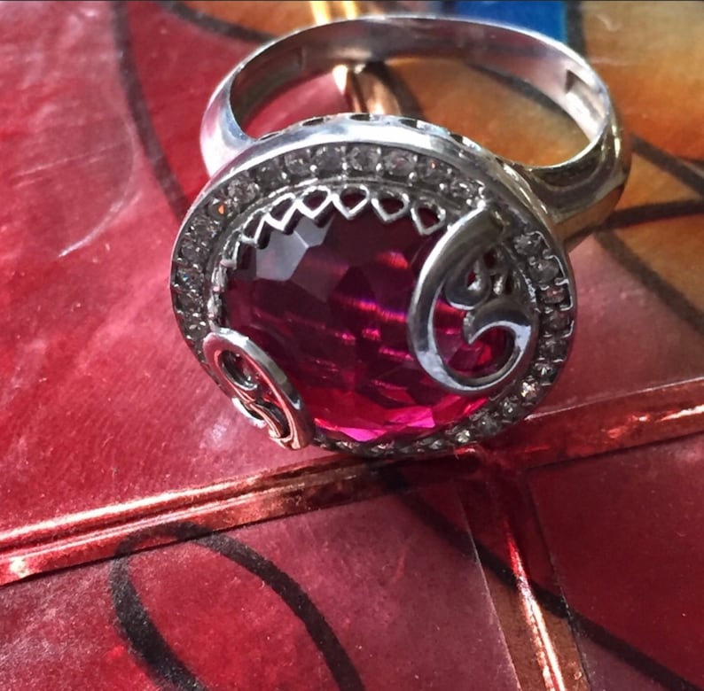 Ruby Ring Topaz Sterling Silver Ring Ruby Solitaire Ring Ruby Sterling Silver Ring Ruby Ring