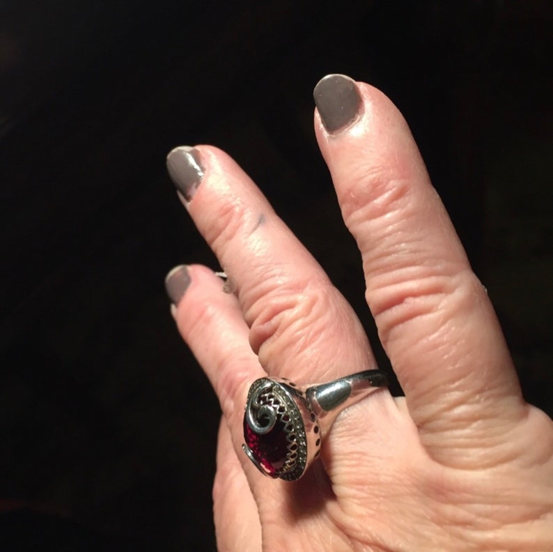Ruby Ring Topaz Sterling Silver Ring Ruby Solitaire Ring Ruby Sterling Silver Ring Ruby Ring