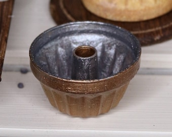 Moule à gâteau miniature 1:12 Guglhupf imprimé en 3D