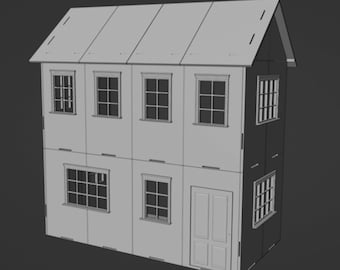 File di stampa 3D del kit di costruzione di una casa delle bambole convertibile