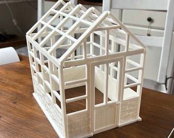 1:12 miniature dollhouse Greenhouse 3d printed building kit