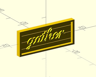 3d model STL file gather sign farmhouse style