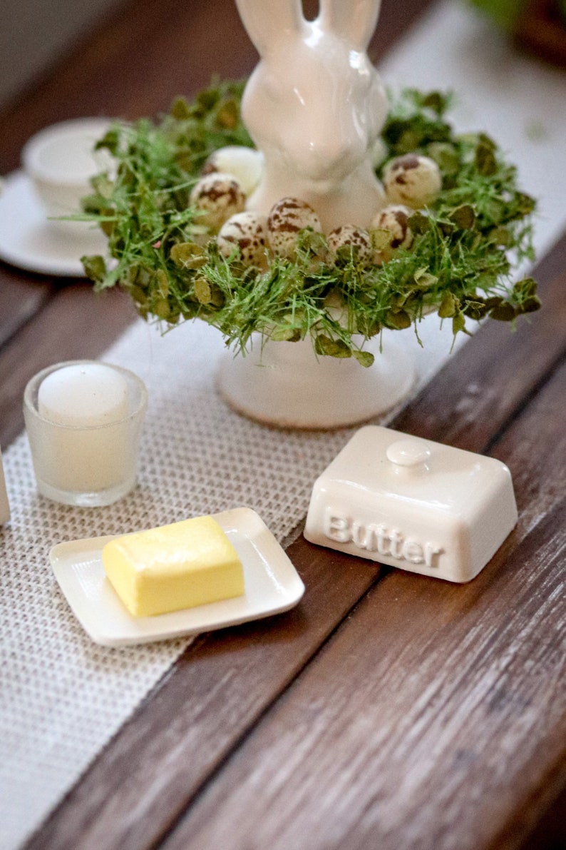 1:12 miniature dollhouse butter breakfast 3d printed Bild 3