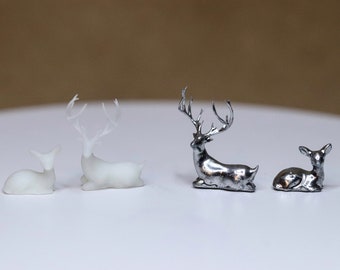 1:12 miniature dollhouse decoration Stag and Deer 3d printed