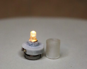 1:12 miniatuur flexibel licht met glas