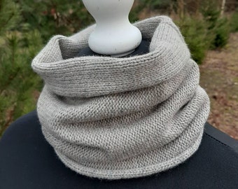 Pure Cashmere Scarf  Cashmere Infinity Scarf Neck Warmer Soft Warm Scarf Grey Womens Mens Scarves Cashmere Snood Gray