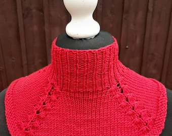 Knitted Scarf,Childrens Neck Warmer,Merino Scarves,Turtleneck Collar,Hand Knitted Scarf,Red Scarf,Kids Scarf,Baby Wool Snood