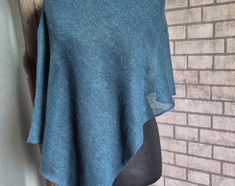 フード付き暖かい冬用ポンチョ/ハンドメイド/女性用ケープ/天然ウール