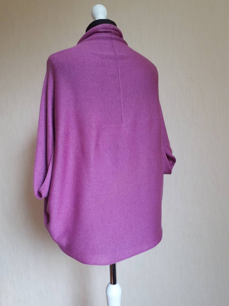 Cashmere wool cape,Wool wrap Evening shawls wraps Cashmere silk sweater Summer cape Fuchsia pink cardigan Knit cape Knitted cardigan