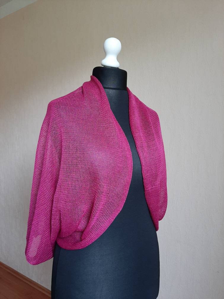 Fuchsia Shrug - Etsy UK